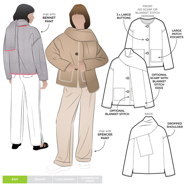 Pattern, Style ARC, Wren Jacket Multi Size