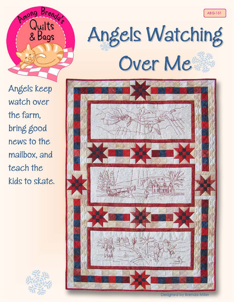 Pattern, ABQ, Angels Watching Over Me, Lap Quilt or Wall Hanging     ABQ-151