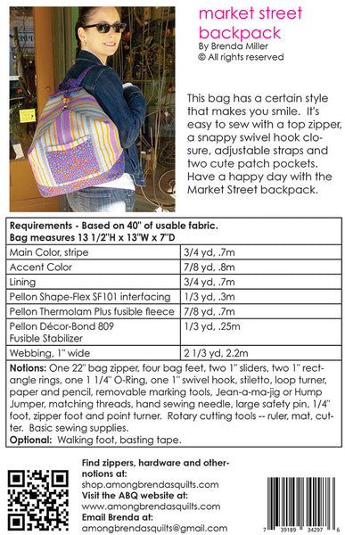 Pattern, ABQ, Market Street Backpack     ABQ-191