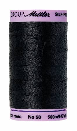 Thread, Mettler: Large Spool, 48 Assorted Colors - 50wt Cotton Silk Finish 547yd/500M
