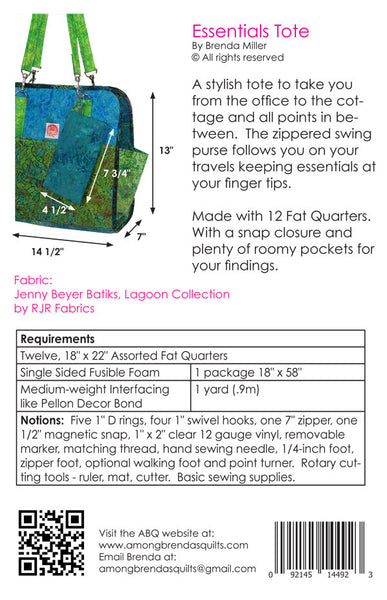 Pattern, ABQ, Essentials Tote     ABQ-183