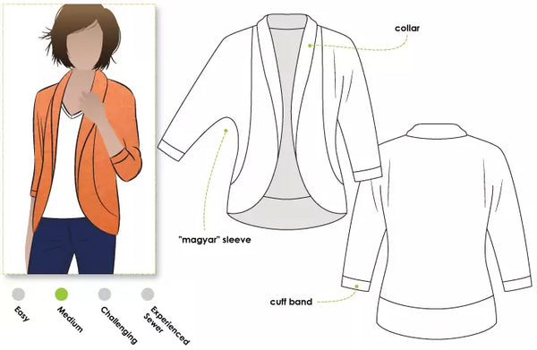 Pattern, Style ARC, Fiona Knit Top Multi-Size