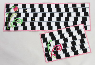 Pattern, ABQ, Illusions Table Runner & Placemat     ABQ-163