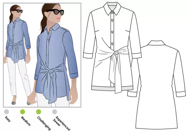 Pattern, style ARC, Juliet Woven Shirt Multi-Size