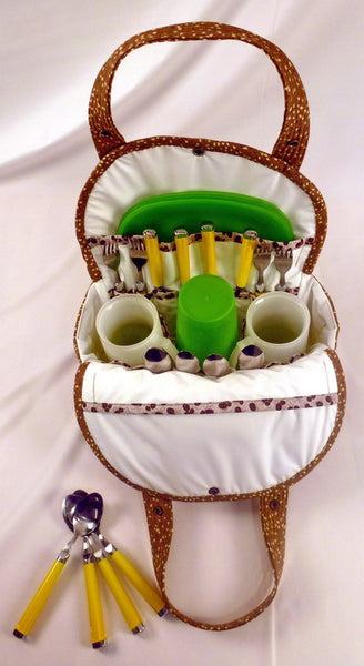 Pattern, ABQ, Dining Out, Table Service Carrier for Picnics     ABQ-164