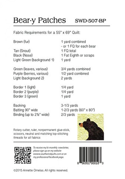 Pattern, Bear-y Patches # SWD-507-BP