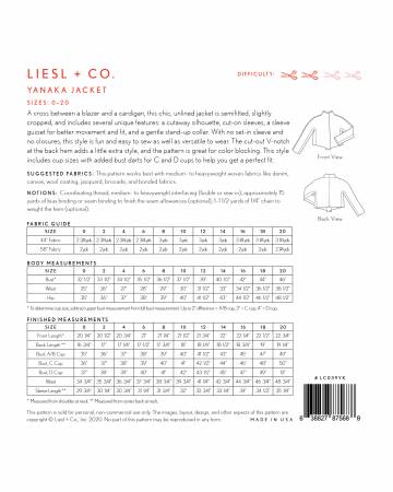 Pattern, Liesel & Co. Yanaka Jacket