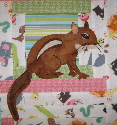 Pattern, ABQ, C is for Chipmunk, Baby Quilt     ABQ-146