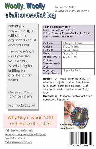 Pattern, ABQ, Woolly, Woolly Bag - a knit kit     ABQ-172
