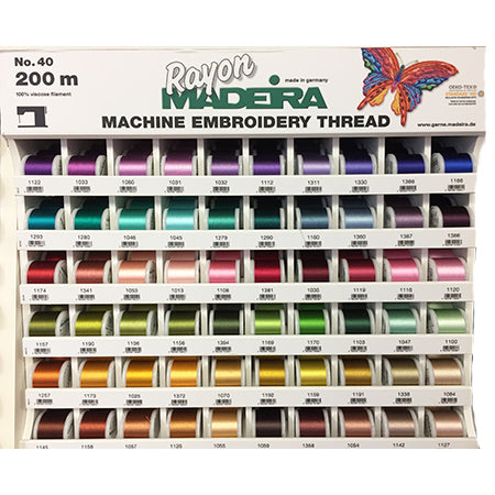 Rayon Machine Embroidery Thread - Blues, Greens, Purples,  40wt 220yds